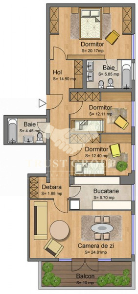 Apartament 4 camere lux - Barbu Vacarescu