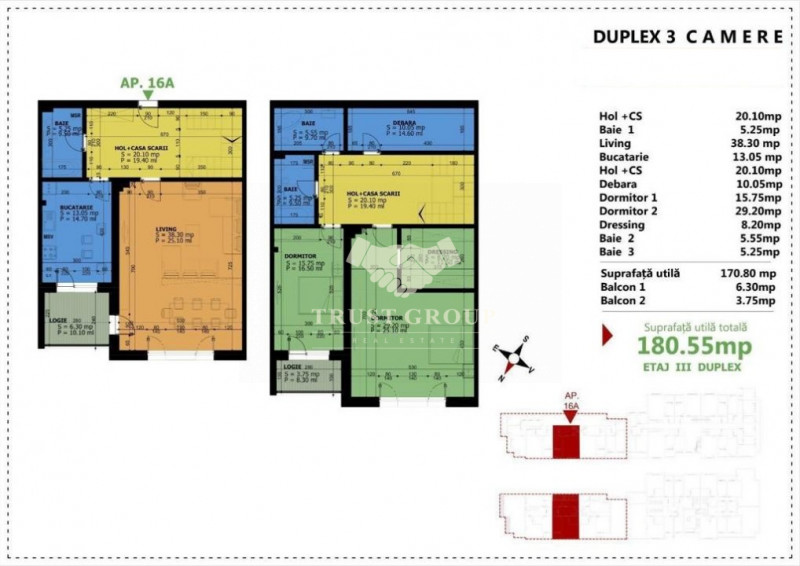 Duplex 3 camere lux - Unirii - Comision 0%