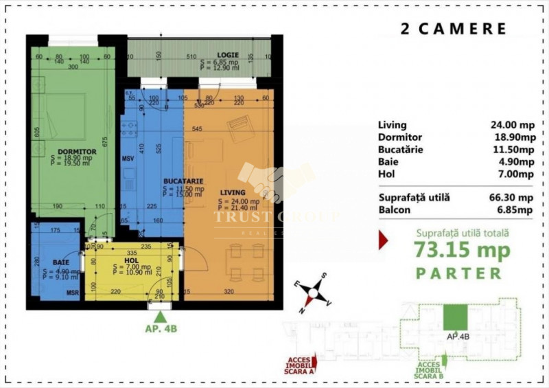 Apartament 2 camere lux - Unirii - Comision 0%