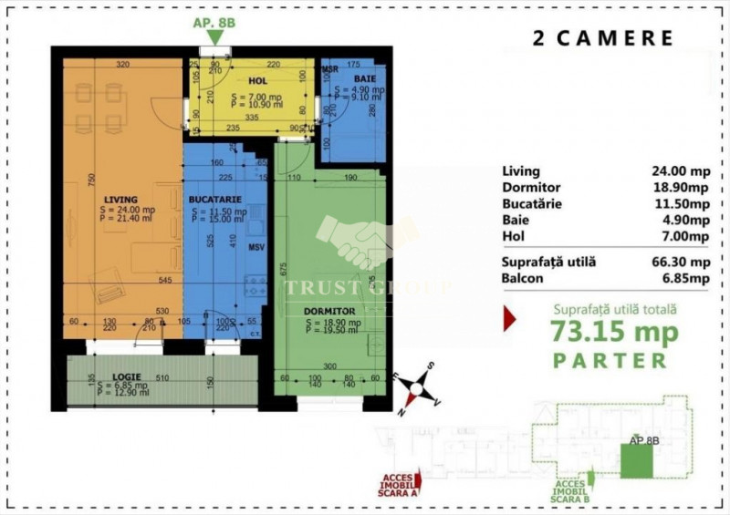 Apartament 2 camere lux - Unirii - Comision 0%