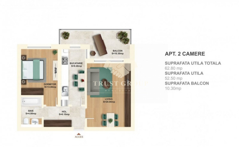 Apartament 2 camere Aviației | Bloc 2022 |