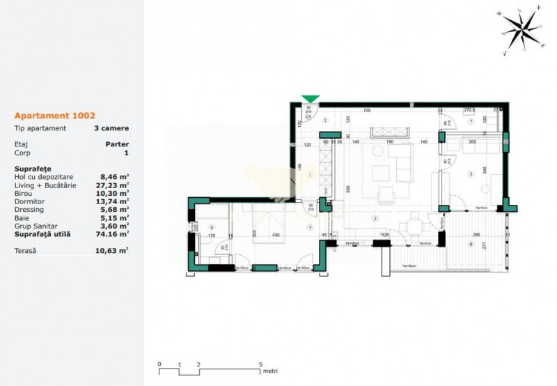 Apartament 3 camere Straulesti