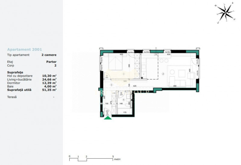 Apartament 2 camere Straulesti