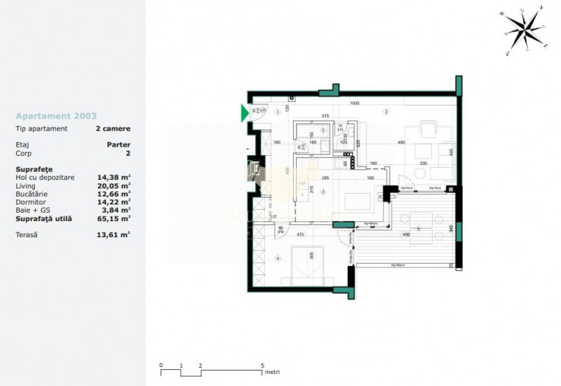 Apartament 2 camere Straulesti