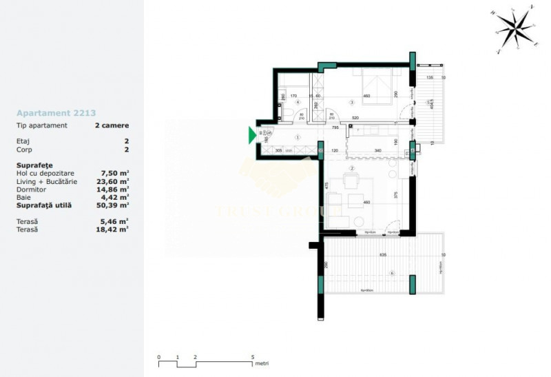 Apartament 2 camere Straulesti