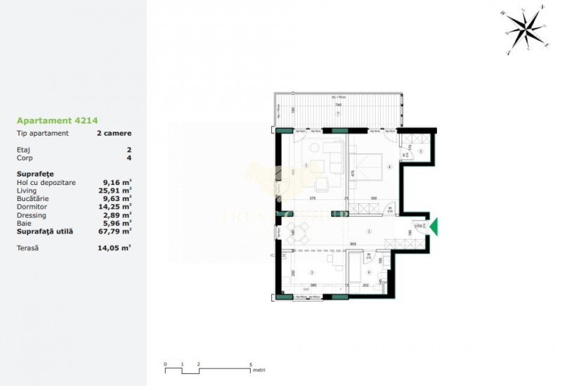 Apartament 2 camere Straulesti