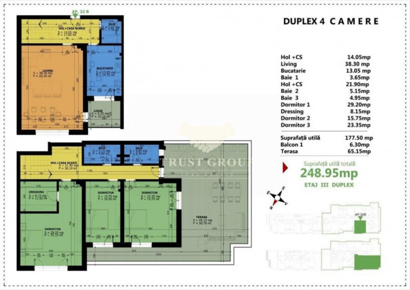 Duplex 4 camere lux - Unirii - Comision 0%