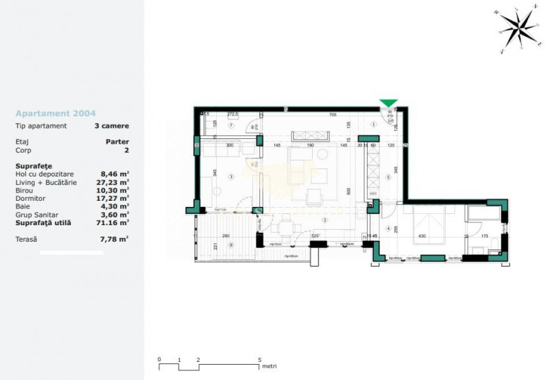 Apartament 3 camere Straulesti