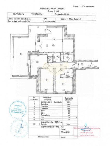 Apartament 4 camere Sisesti Baneasa | Terasa 56mp