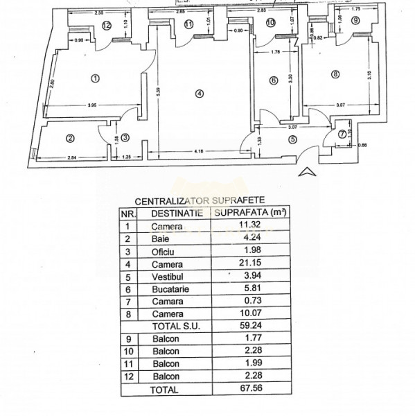 Apartament 3 Camere | Piata Romana | Renovat | Nemobilat