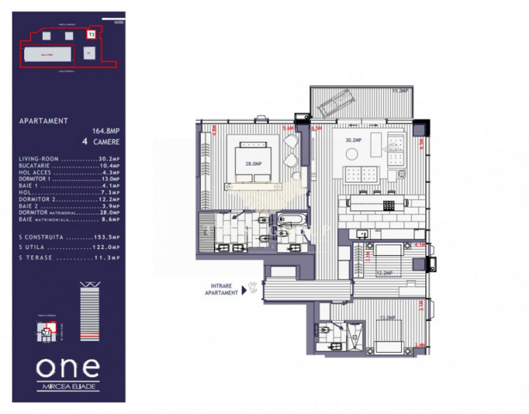 Apartament 4 camere lux+loc de parcare - Floreasca 