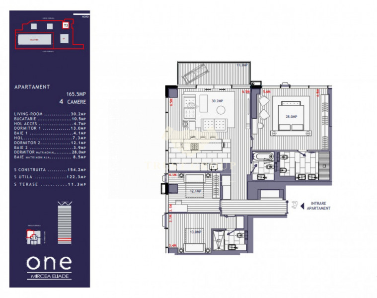 Apartament 4 camere lux+loc de parcare - Floreasca 