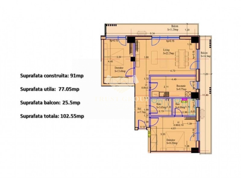 Apartament 3 camere lux - Baneasa