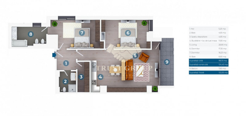Apartament 3 camere lux - Floreasca - Comision 0% Rahmaninov