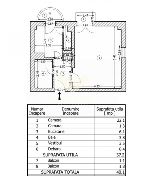 Garsoniera zona Unirii