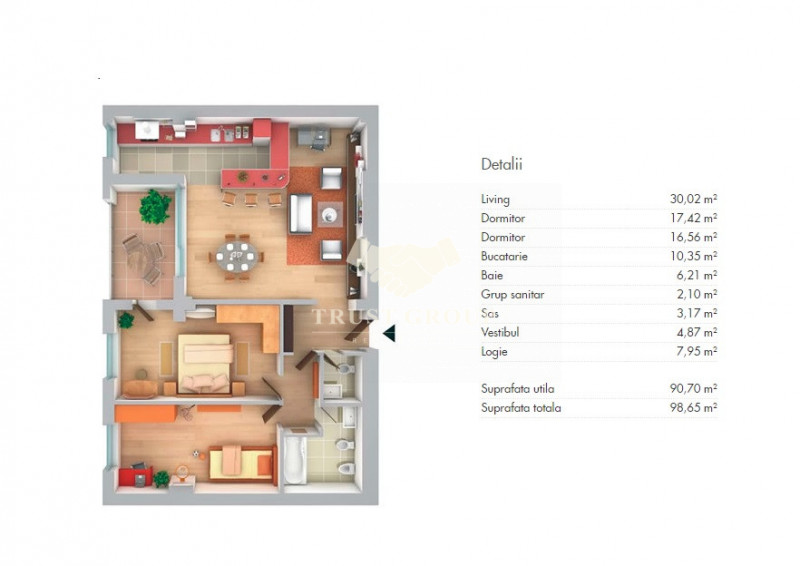 Apartament 3 camere Herastrau