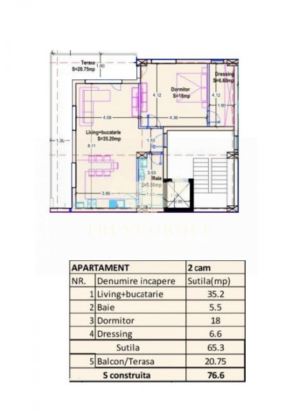 Apartament 2 camere Baneasa 