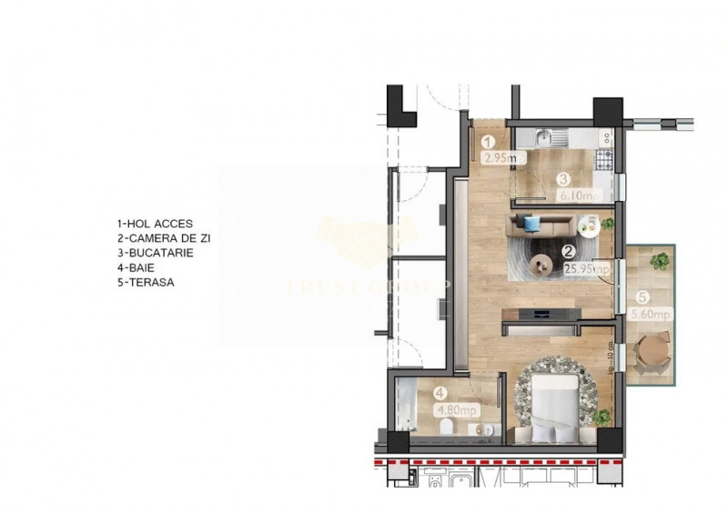 Apartament 2 camere Belvedere 