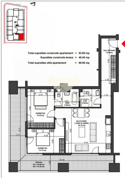 Apartament 3 Camere +terasa Aviatiei