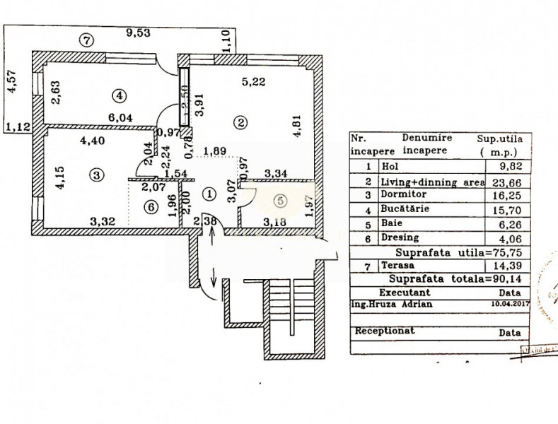 Apartament 3 camere, terasa 15mp, garaj subteran, bloc boutique Polona