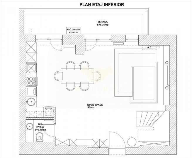 Duplex 3 camere Aviatiei | loc de parcare