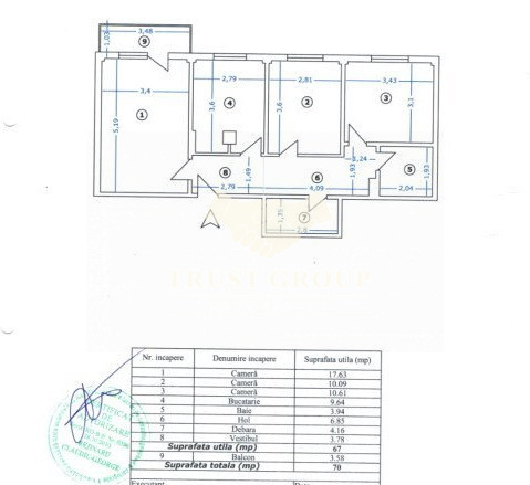 Apartament 3 camere Turda vedere pe spate