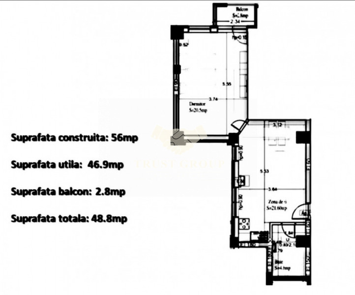 Apartament 2 camere Baneasa | Bloc 2022