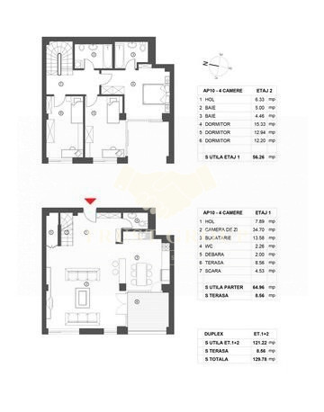 Duplex 4 camere+terasa Herastrau 