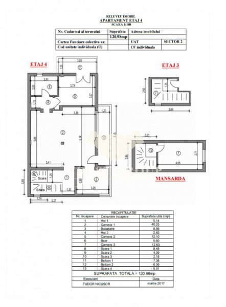 Apartament 3 camere  Floreasca 