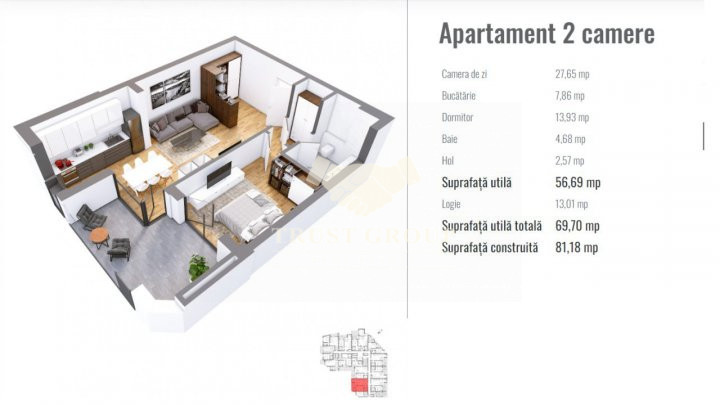 Apartament 2 camere Aviatiei | loc de parcare 