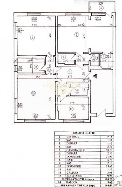 Apartament 3 camere  Dorobanti - Capitale -posibilitate achizitie 2 apartamente