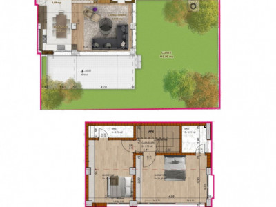 Duplex 3 camere + curte | Domenii