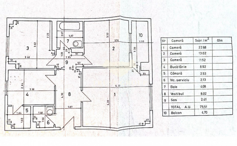 Apartament 3 camere Parcul Circului | 1990 | Centrala proprie 