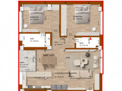 Apartament 3 camere | Domenii