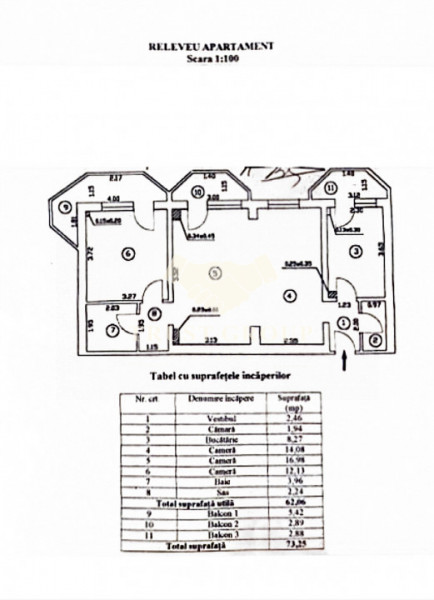 Apartament 3 camere Mihalache  | Banu Manta | 1986