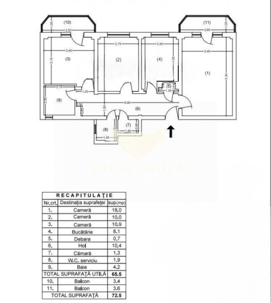 Apartament 3 camere Barbu Vacarescu / Parcul Circului / de renovat /