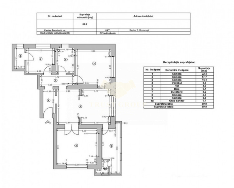 Apartament 4 camere in vila | Clucerului | Loc de parcare