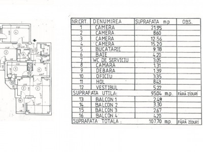 Apartament 4 camere Clucerului