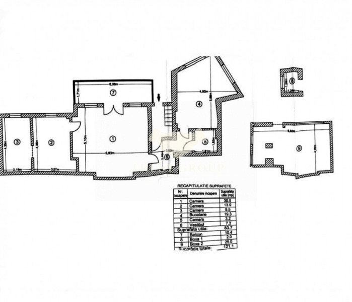 Apartament in vila Cismigiu |  boxa 25mp | balcon 10mp 
