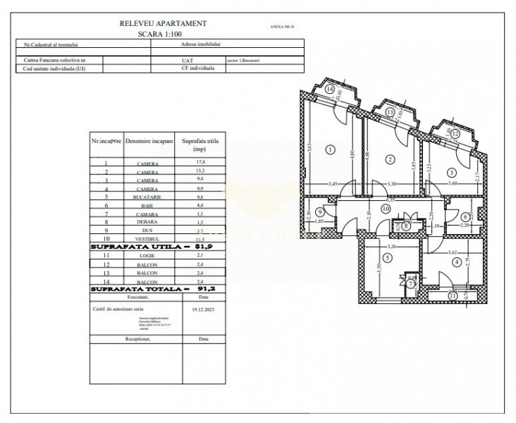 Apartament 4 camere Calea Victoriei