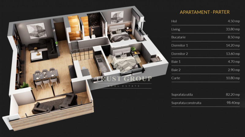  3 camere+terasa | Aviatiei | Loc de parcare | 2024