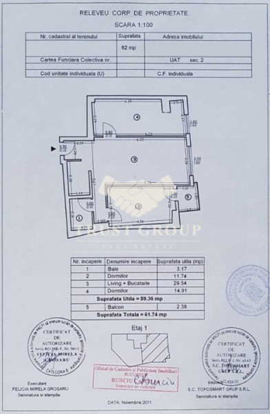 Apartament 3 camere Barbu Vacarescu