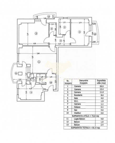 Apartament 3 Camere Victoriei 