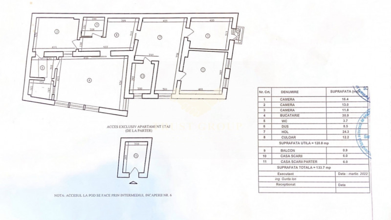 Apartament 3 camere in casa/vila Stefan cel Mare - Gradina Icoanei / pod 130mp