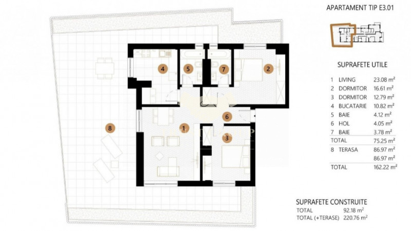 Apartament 3 camere Unirii | Bloc 2024 