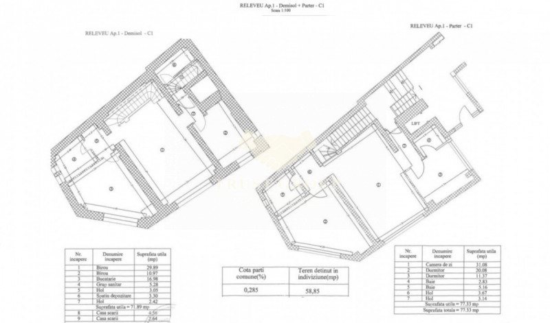 Apartament tip Duplex Banu Manta