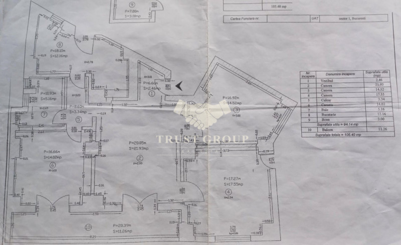 Apartament 4 camere Universitate | Consolidat