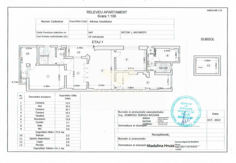 Apartament in vila | Beller | Loc de parcare