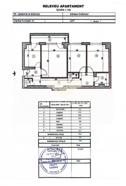 Apartament 3 Camere Titulescu | necesita renovare