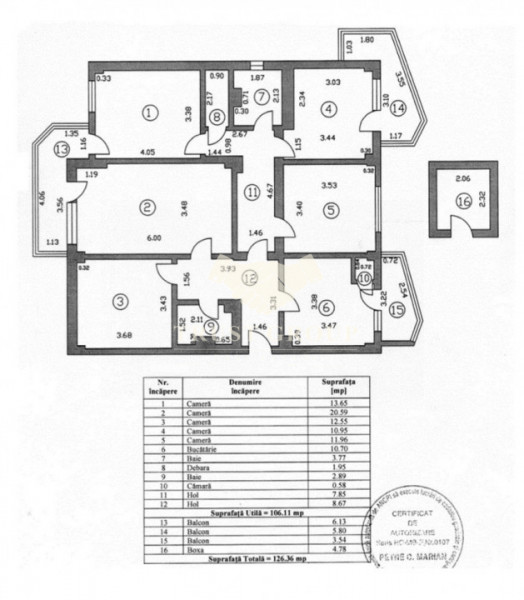 Apartament 5 camere Clucerului | 1980 | Boxa